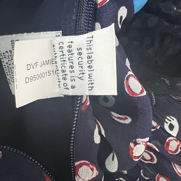 DIANE VON FURSTENBERG Jamie Dress Size 8 Silk Lace Trim Ruffle Tiered Black 8 - Picture 9 of 9